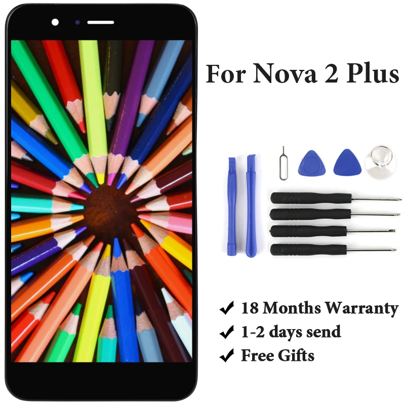5,5 ''для Nova 2 Plus LCD для BAC-AL00, сенсорный экран в сборе, экран дисплея, замена экрана с подарками
5,5 ''для Nova 2 Plus LCD для BAC-AL00, сенсорный экран в сборе, экран дисплея, замена экрана с подарками