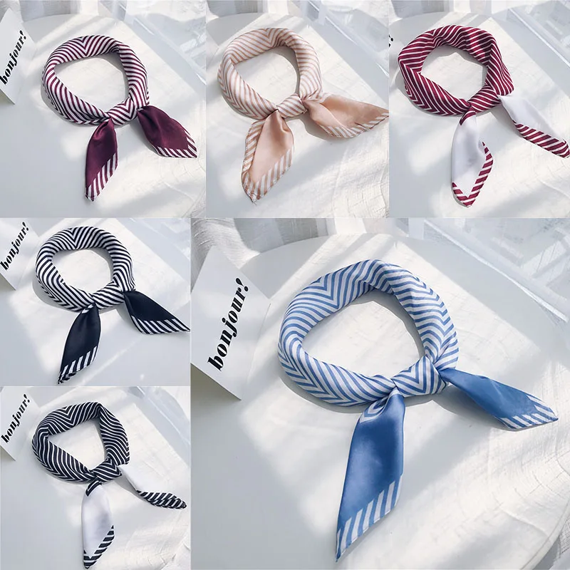 yishine 20pc Mix Colors 70x70cm Multifunction Stripes Printed Women's Satin Small Square Wraps Scarves Shaw Polyester Silk Scarf
yishine 20pc Mix Colors 70x70cm Multifunction Stripes Printed Women's Satin Small Square Wraps Scarves Shaw Polyester Silk Scarf