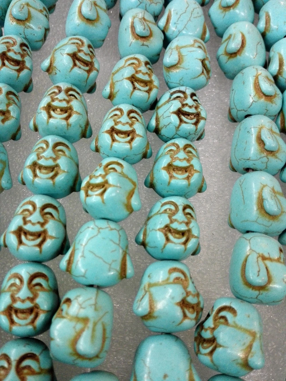 Total 22 pcs beads 15x18mm Round Buddha Head Light Blue howlite stone Loose Bead prayer bead
Total 22 pcs beads 15x18mm Round Buddha Head Light Blue howlite stone Loose Bead prayer bead