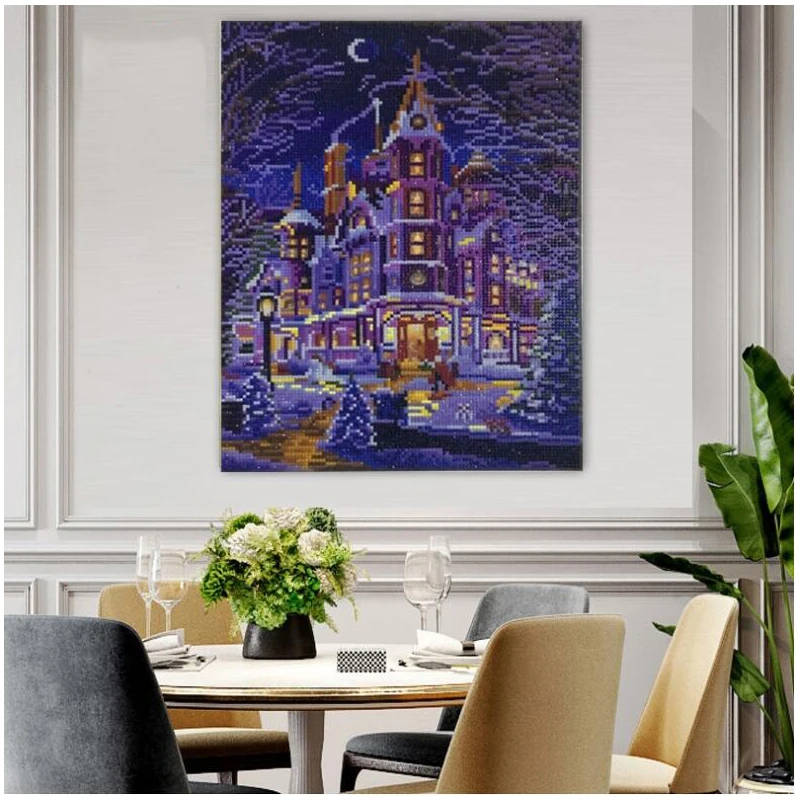 LED Light Full Round Drill 5D DIY Diamond Painting "Castle night view" 3D Embroidery Cross Stitch Mosaic Decor Gift 40X50CM
LED Light Full Round Drill 5D DIY Diamond Painting "Castle night view" 3D Embroidery Cross Stitch Mosaic Decor Gift 40X50CM