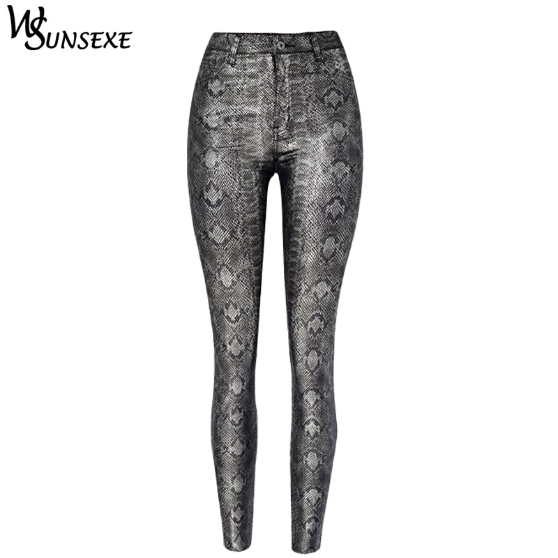 Snake Printed Pu Pants Women Elastic Joggers New Fashion Autumn Winter Slim Fit Stretch Leggings Female Sexy Skinny Trousers
Snake Printed Pu Pants Women Elastic Joggers New Fashion Autumn Winter Slim Fit Stretch Leggings Female Sexy Skinny Trousers