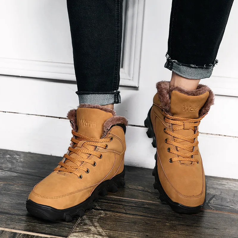 AKZ 2018 New Arrival Men's Ankle Boots Winter Warm Snow boots PU Leather Breathable Male Work boots Man Flats shoes Comfortable
AKZ 2018 New Arrival Men's Ankle Boots Winter Warm Snow boots PU Leather Breathable Male Work boots Man Flats shoes Comfortable