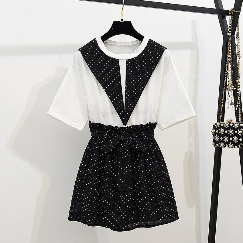 college students two-piece clothing set summer new short sleeve top blouse T-shirt & wave point bowknot short pants suit shorts
college students two-piece clothing set summer new short sleeve top blouse T-shirt & wave point bowknot short pants suit shorts