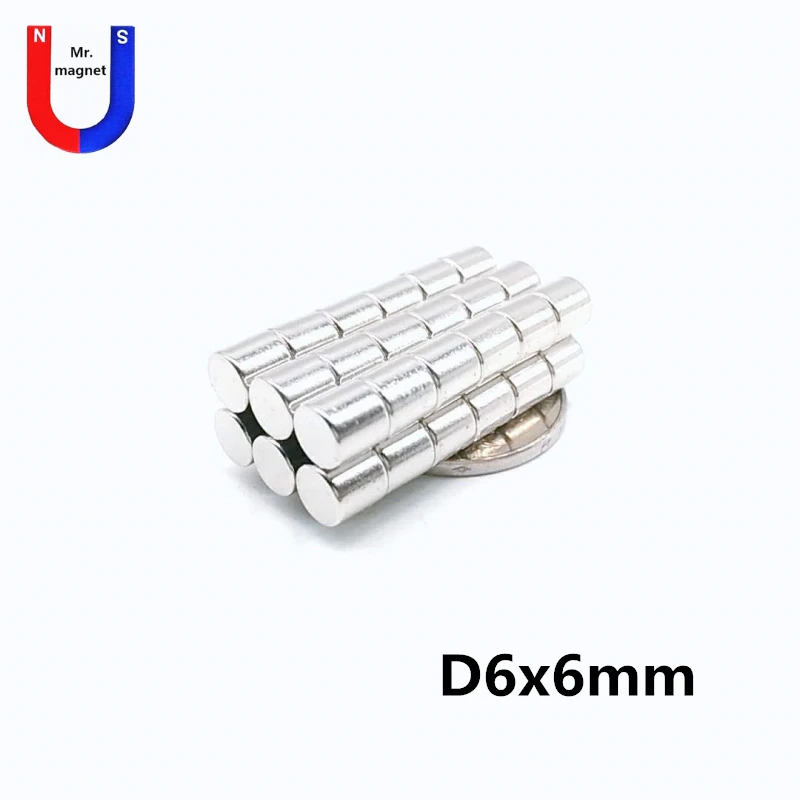 50pcs 6 x 6 mm Super Strong Powerful 6x6 mm Round Magnet Rare Earth Permanent Neodymium Magnets N35 6*6mm
50pcs 6 x 6 mm Super Strong Powerful 6x6 mm Round Magnet Rare Earth Permanent Neodymium Magnets N35 6*6mm