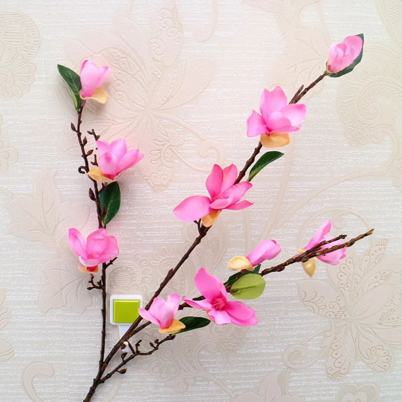 2pcs/lot 10 heads real touch artificial magnolia branch simulation flower home wedding decorative fake silk flower bouquet
2pcs/lot 10 heads real touch artificial magnolia branch simulation flower home wedding decorative fake silk flower bouquet