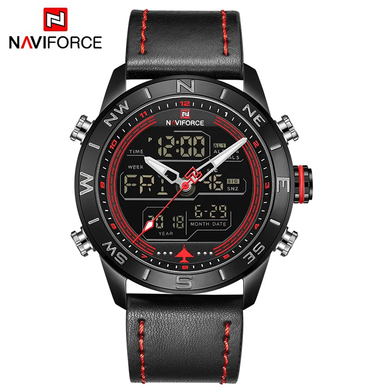 Часы наручные NAVIFORCE Мужские кварцевые спортивные брендовые водонепроницаемые