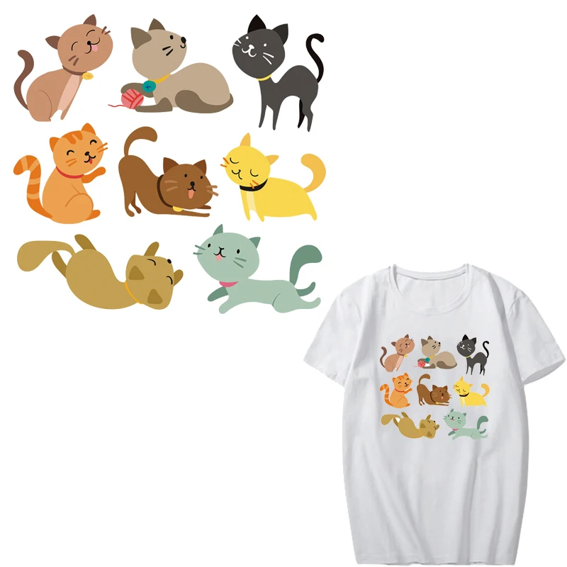Iron on Cute Cat Patches for Clothes DIY T-shirt Applique Heat Transfer Vinyl Parch Stickers Stripes on Clothing Thermal Press
Iron on Cute Cat Patches for Clothes DIY T-shirt Applique Heat Transfer Vinyl Parch Stickers Stripes on Clothing Thermal Press