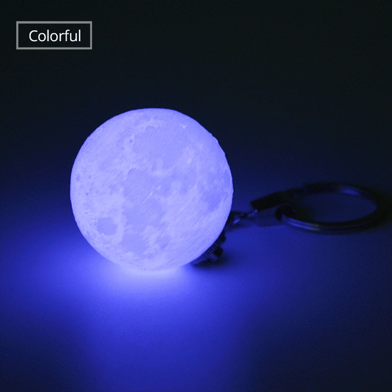 Moon light Novelty Mini 3D Print Moon Lamp Colorful Change 4cm Keychain Pendant Lamp Key Chain Ring Portable Hanging Decor gift
Moon light Novelty Mini 3D Print Moon Lamp Colorful Change 4cm Keychain Pendant Lamp Key Chain Ring Portable Hanging Decor gift