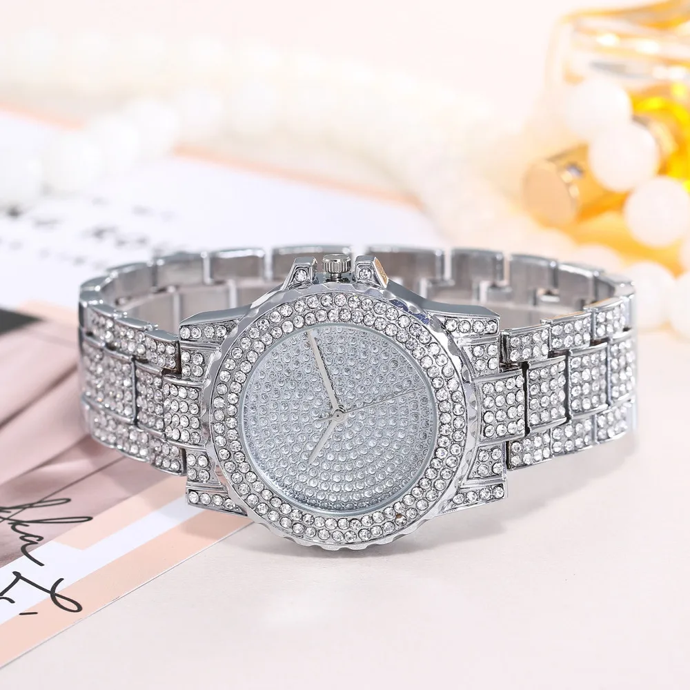 DISU Women Wrist Watch Stainless Steel Band Analog Quartz Round Watches Women's Watch Analog Quartz Vogue Relogio Feminino