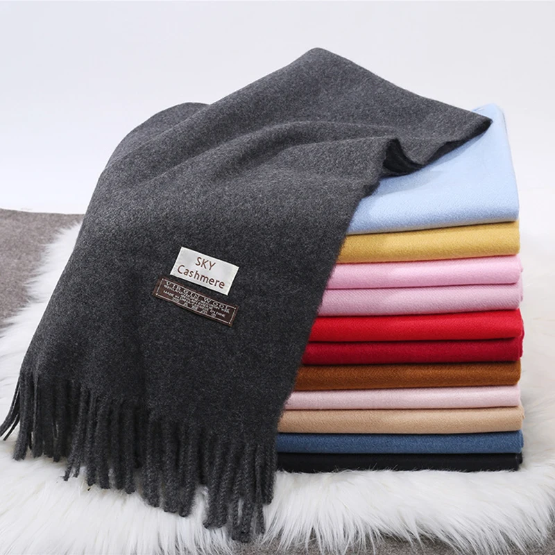 Winter Women's Scarves Solid Wool Designer Thicken Warm Cashmere Men's Scarves Shawl Long Section Soft Neckerchief Lady Wrap
Winter Women's Scarves Solid Wool Designer Thicken Warm Cashmere Men's Scarves Shawl Long Section Soft Neckerchief Lady Wrap