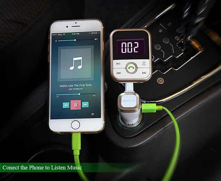 Bluetooth BT67 MP3 плеер Handsfree беспроводной адаптер FM транзит с ЖК пультом дистанционного