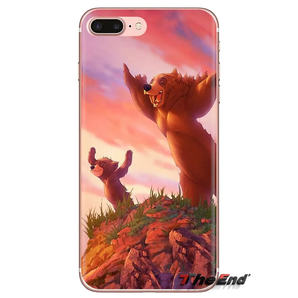 Silicone Phone Shell Case For iPod Touch Apple iPhone 4 4S 5 5S SE 5C 6 6S 7 8 X XR XS Plus MAX Pretty And Cute Brother Bear Art |