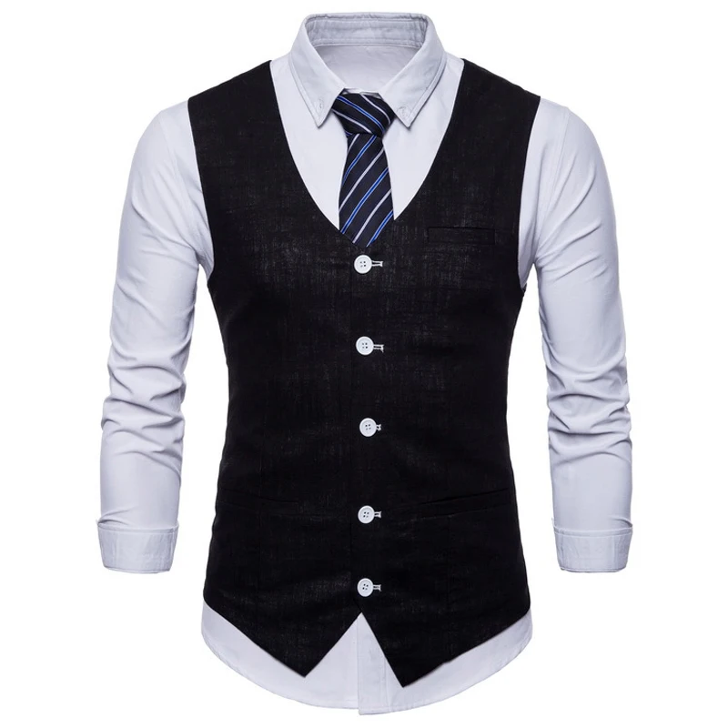European and American Style Business Mens Vests V-Neck Plus Size 4XL Single-breasted Vest Coats Casual Korean Vest For Men S3184
European and American Style Business Mens Vests V-Neck Plus Size 4XL Single-breasted Vest Coats Casual Korean Vest For Men S3184