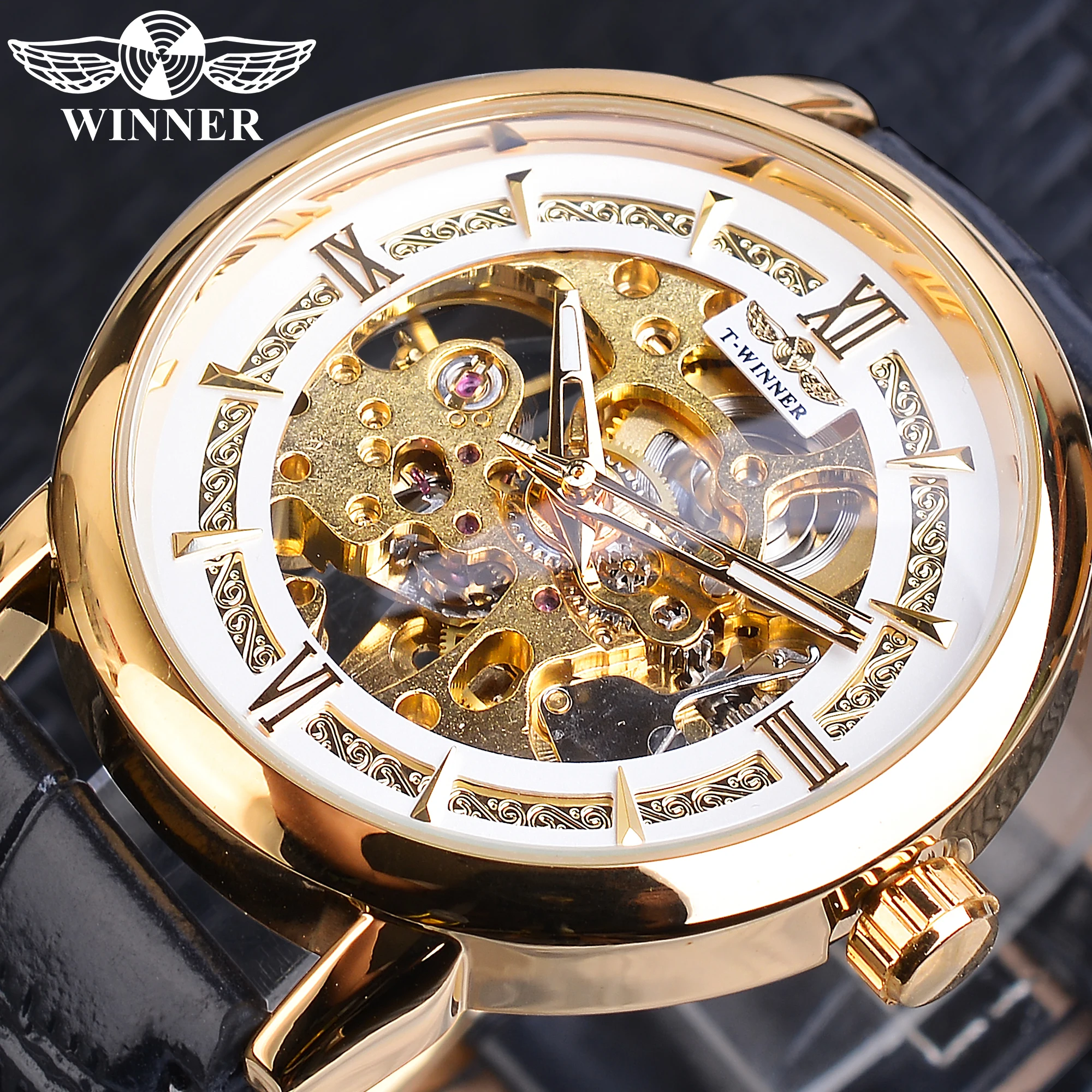 Winner Roman Gear Movement Transparent Royal 2019 Fashion Design Men Luxury Skeleton Open Work Mechanical Watch Top Brand Luxury
Winner Roman Gear Movement Transparent Royal 2019 Fashion Design Men Luxury Skeleton Open Work Mechanical Watch Top Brand Luxury