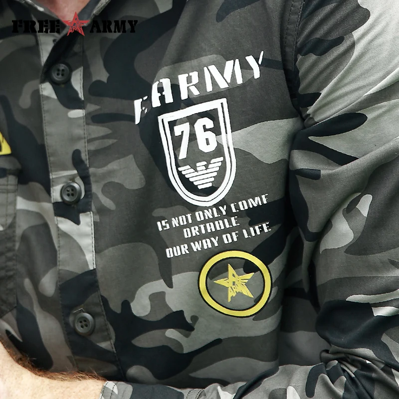Free Army Brand Printing Camouflage Casual Shirts Autumn 2017 Fashion Cotton Blouse Shirt Long Sleeve Men Camo Shirts MS-6622C
Free Army Brand Printing Camouflage Casual Shirts Autumn 2017 Fashion Cotton Blouse Shirt Long Sleeve Men Camo Shirts MS-6622C
