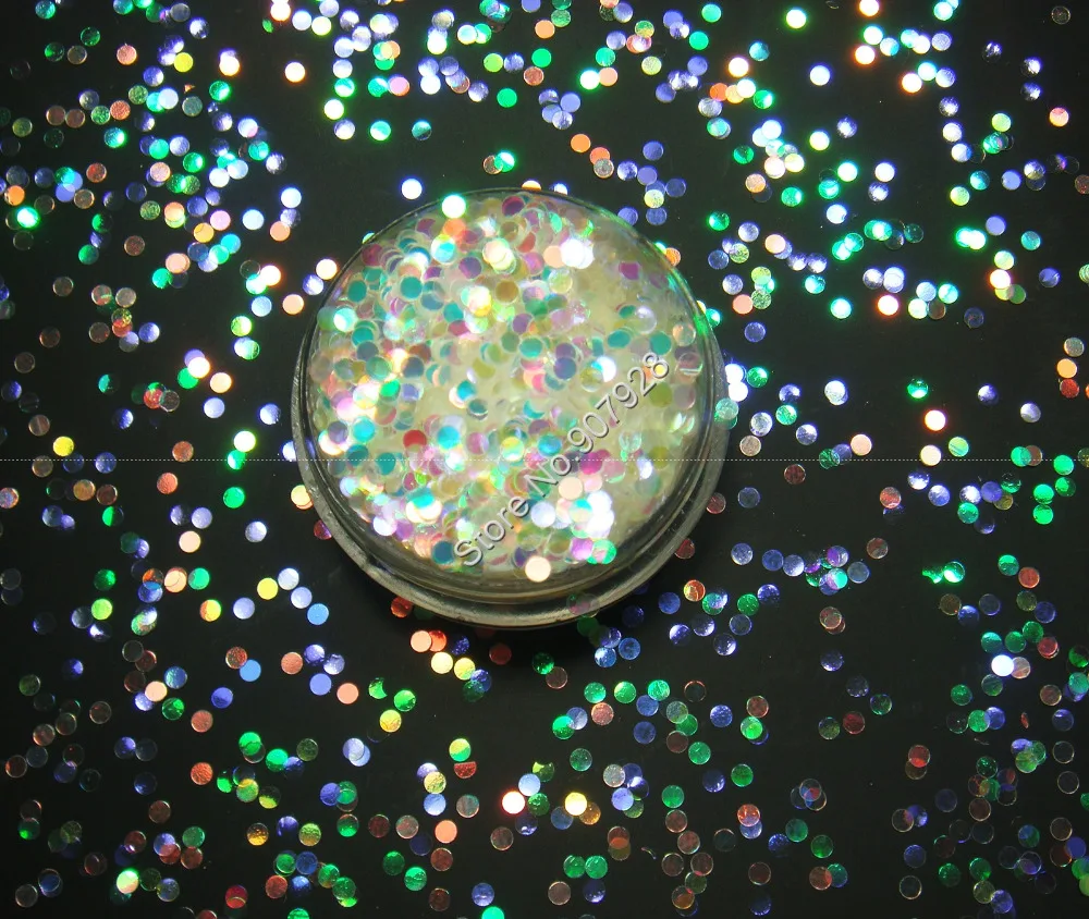 2mm Nail Glitter Round shape Iridescent White Color with colorful tints powder for acrylic nail, gel polish nail and make up
2mm Nail Glitter Round shape Iridescent White Color with colorful tints powder for acrylic nail, gel polish nail and make up