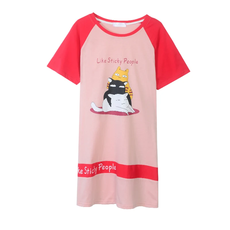 Women Sleepwear Sexy Nightwear Summer Knitted Cotton Night Dress Cartoon Ladies Night Gown Cute Sweet Soft Thin Girls Nightgown
Women Sleepwear Sexy Nightwear Summer Knitted Cotton Night Dress Cartoon Ladies Night Gown Cute Sweet Soft Thin Girls Nightgown