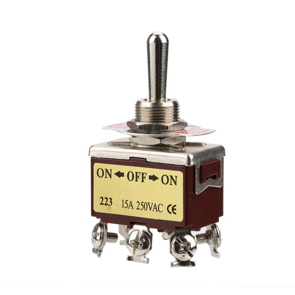 Hot Sale 1 Pcs ON-OFF-ON 3 Position Momentary Toggle Switch 6 Pin 12mm 15A 250VAC High Quality Momentary Toggle Switch
Hot Sale 1 Pcs ON-OFF-ON 3 Position Momentary Toggle Switch 6 Pin 12mm 15A 250VAC High Quality Momentary Toggle Switch