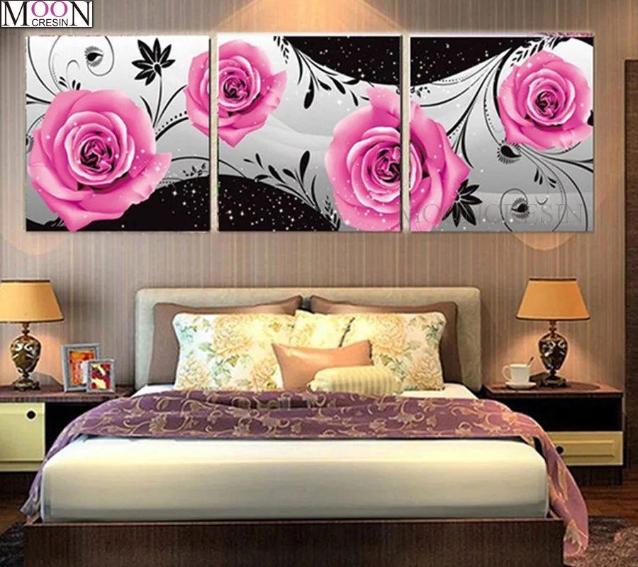 5D DIY Diamond Painting Cross Stitch Sets Rose Triptych Diamond Mosaic Full Square Drill Diamond Embroider Decoration Rhinestone
5D DIY Diamond Painting Cross Stitch Sets Rose Triptych Diamond Mosaic Full Square Drill Diamond Embroider Decoration Rhinestone