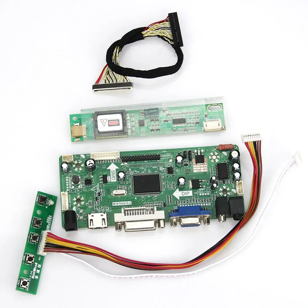 Новая плата драйвера M. NT68676 LCD/LED контроллера для B156XW01 V.2 LTN156AT01 1366*768 (HDMI + VGA + DVI + аудио)
Новая плата драйвера M. NT68676 LCD/LED контроллера для B156XW01 V.2 LTN156AT01 1366*768 (HDMI + VGA + DVI + аудио)