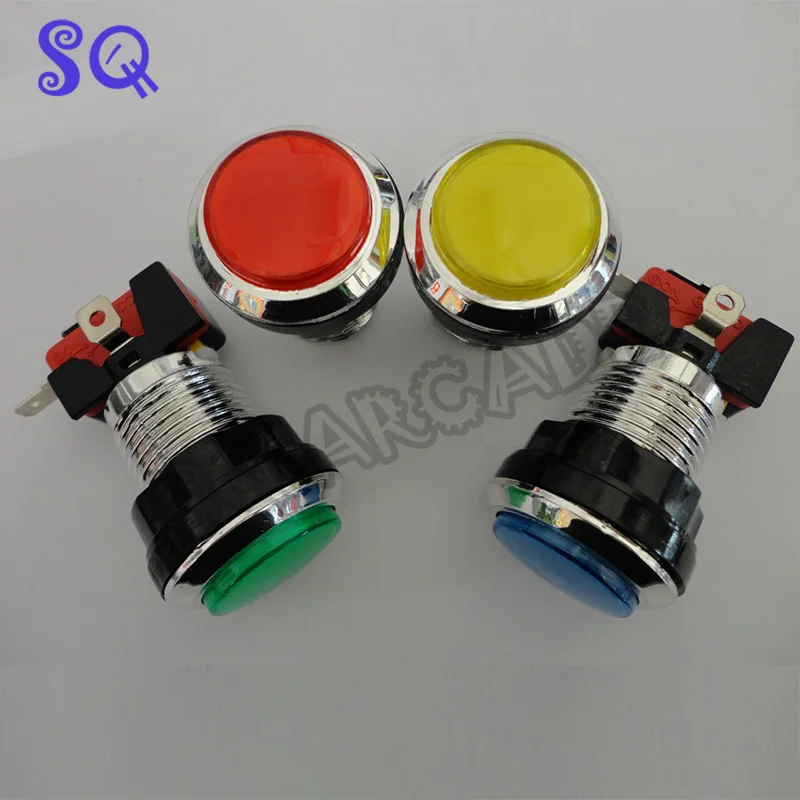 50pcs mix color CHROME Plated illuminated arcade push button 12v LED Arcade Start Push Button with microswitch
50pcs mix color CHROME Plated illuminated arcade push button 12v LED Arcade Start Push Button with microswitch