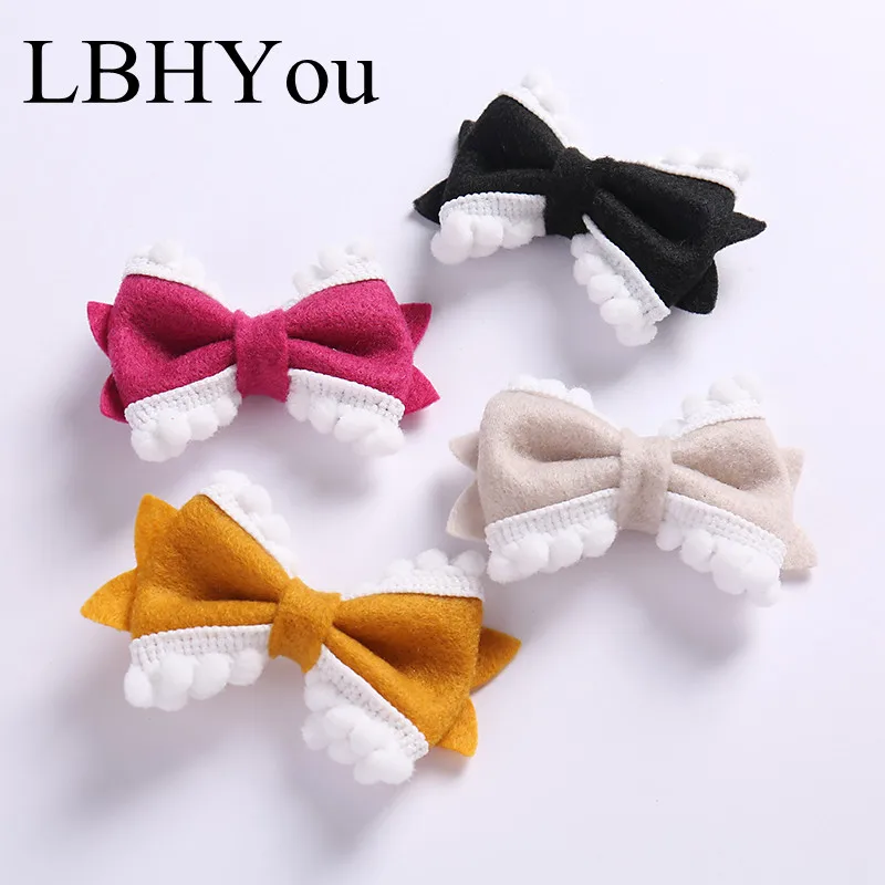 1pcs Non-woven Fabric Bows Hair Clips Cute Girls Felt Cloth Hairpins With Pompom Trims,School Girls Knotbow Hair Accessories
1pcs Non-woven Fabric Bows Hair Clips Cute Girls Felt Cloth Hairpins With Pompom Trims,School Girls Knotbow Hair Accessories