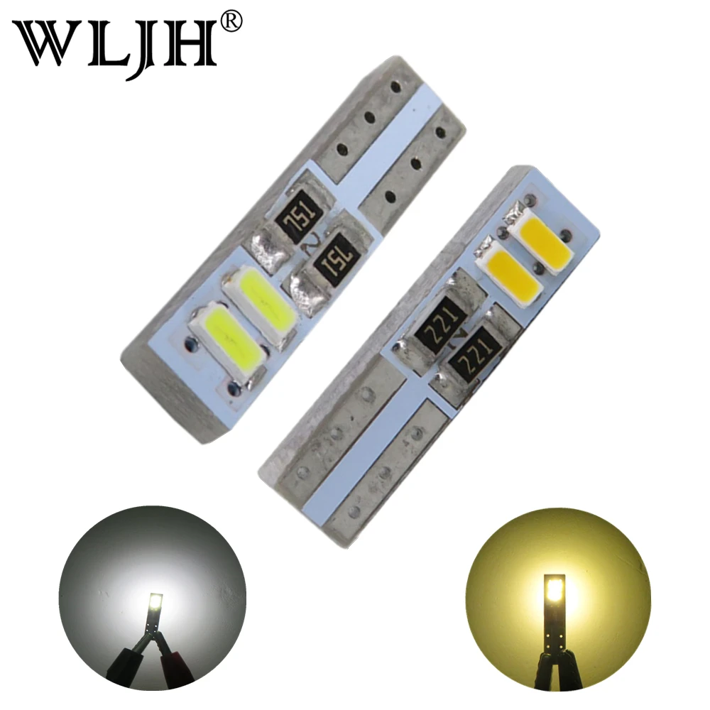 WLJH 50 шт. Canbus T5 LED T4.7 W3W светодиодный автомобильный индикатор, индикатор приборной панели автомобиля, лампочка, белый, теплый белый свет, источ...
WLJH 50 шт. Canbus T5 LED T4.7 W3W светодиодный автомобильный индикатор, индикатор приборной панели автомобиля, лампочка, белый, теплый белый свет, источ...
