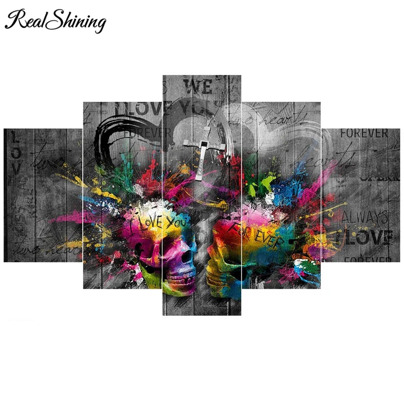 REALSHINING diamond painting 5 panels Sales Skull wall painting full square 5d diy Diamond Embroidery Cross Stitch Mosaic FS1192
REALSHINING diamond painting 5 panels Sales Skull wall painting full square 5d diy Diamond Embroidery Cross Stitch Mosaic FS1192