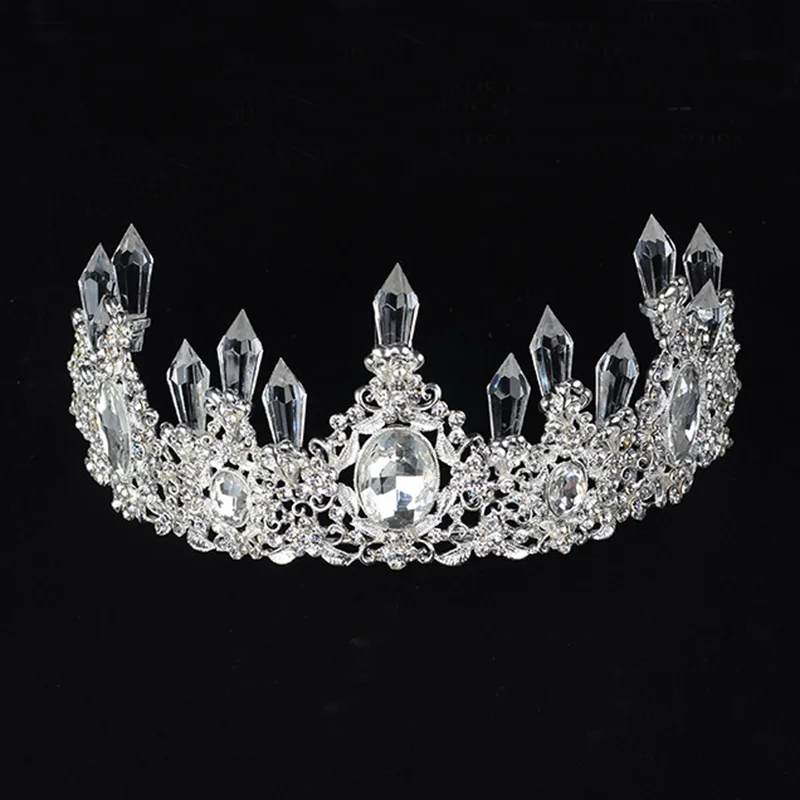Белый красный большой Princess Crown цвет серебристый Золотой Кристалл Колонка