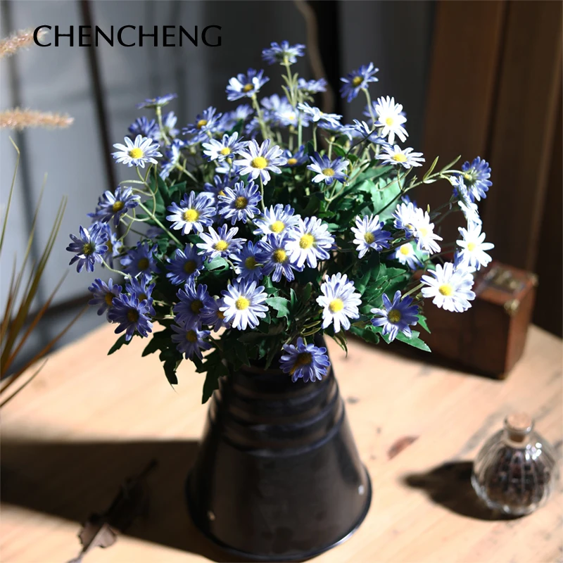 CHENCHENG 1 шт. 9 голов искусственные цветы: ромашки цветы имитация свадьбы сад Осенний