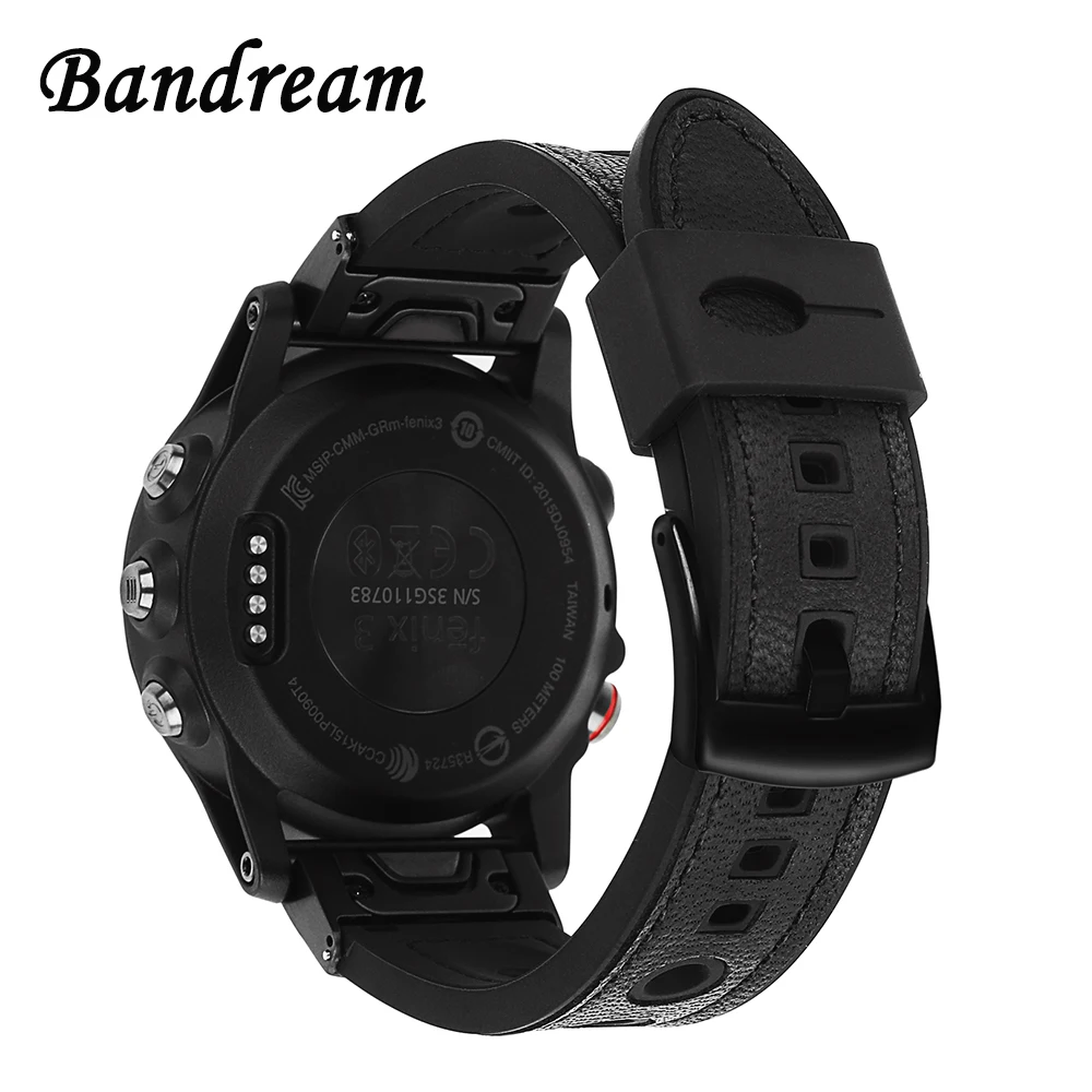 Quick Easy Fit Genuine Leather Watchband for Garmin Fenix 5X / 5X Plus / 3 / 3HR Silicone Rubber Watch Band Wrist Strap Bracelet
Quick Easy Fit Genuine Leather Watchband for Garmin Fenix 5X / 5X Plus / 3 / 3HR Silicone Rubber Watch Band Wrist Strap Bracelet