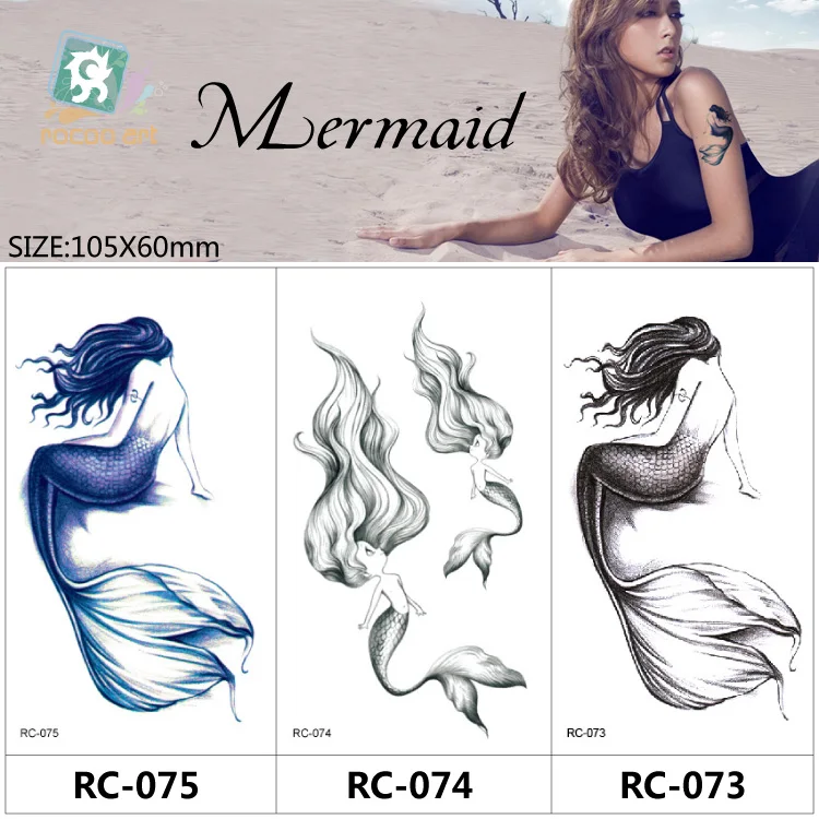 Rocooart RC073-75 Fashion Mermaid Design Waterproof Temporary Tattoo Stickers Fish Women Fake Tattoo Taty Tatuagem For Body Art
Rocooart RC073-75 Fashion Mermaid Design Waterproof Temporary Tattoo Stickers Fish Women Fake Tattoo Taty Tatuagem For Body Art