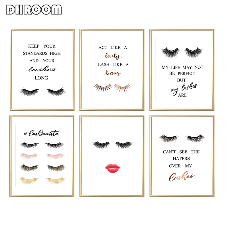 Modern Fashion Lashes Poster Makeup Canvas Prints Painting Salon Decor Wall Picture for Girls Lash Room Decoration
Modern Fashion Lashes Poster Makeup Canvas Prints Painting Salon Decor Wall Picture for Girls Lash Room Decoration