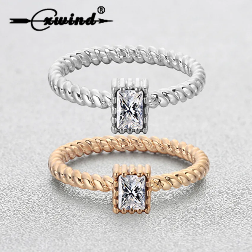 Cxwind Twisted Rings Cute Geometric Square Crystal Female Finger Toe Rings for Women Wedding Party Jewelry Anel
Cxwind Twisted Rings Cute Geometric Square Crystal Female Finger Toe Rings for Women Wedding Party Jewelry Anel
