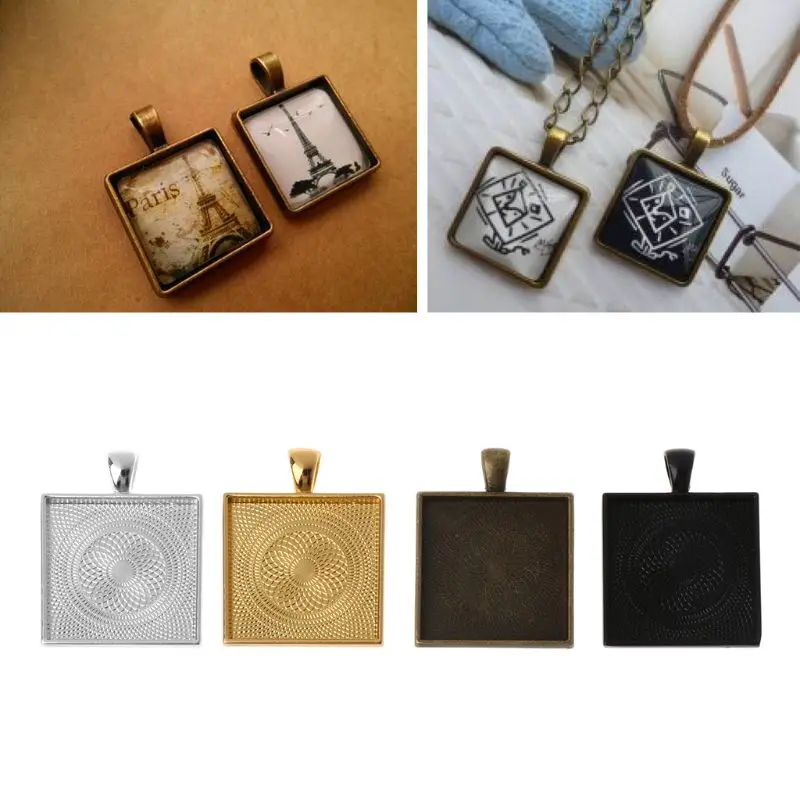 5Pcs 25x25 mm Square Pendant Trays Pendant Blanks Cameo Bezel Cabochon Settings Jewelry Making 2019 Gifts
5Pcs 25x25 mm Square Pendant Trays Pendant Blanks Cameo Bezel Cabochon Settings Jewelry Making 2019 Gifts