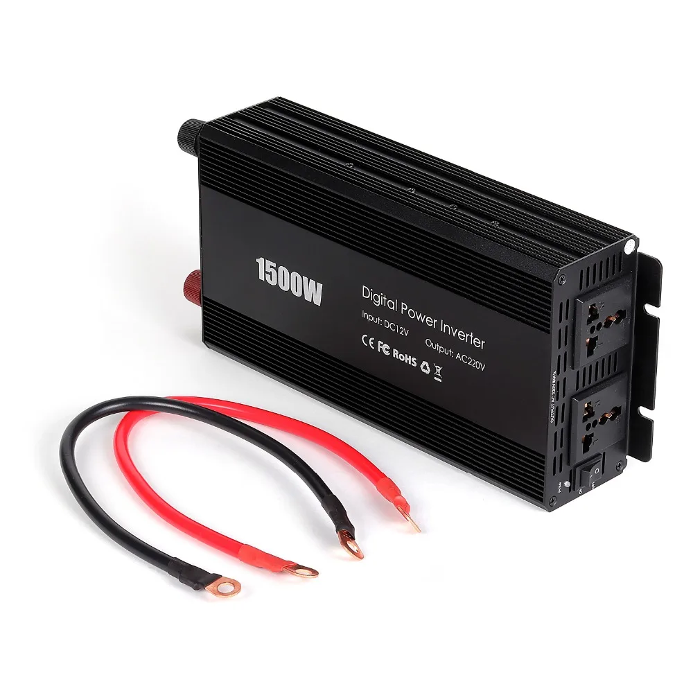 Car Inverters Charge 1500W 50Hz DC 12V to AC 110V/220V Peak Modified Sine Wave Car Power Inverter Charger Converter
Car Inverters Charge 1500W 50Hz DC 12V to AC 110V/220V Peak Modified Sine Wave Car Power Inverter Charger Converter