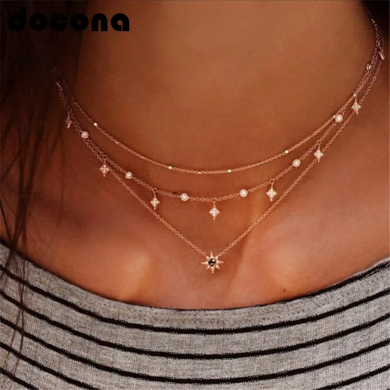 docona Bohemia Black Crystal Star Necklace for Women Multilayer Gold Chains Choker Necklaces Party Jewelry Collars 6568
docona Bohemia Black Crystal Star Necklace for Women Multilayer Gold Chains Choker Necklaces Party Jewelry Collars 6568