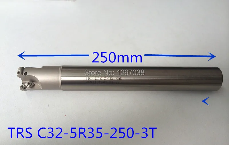 TRS C32-5R35-250-3T Comer Rounding End Mill Cutting diameter 12mm Length 130mm TRS Round dowel end mill RDMT10T3 Inserts
TRS C32-5R35-250-3T Comer Rounding End Mill Cutting diameter 12mm Length 130mm TRS Round dowel end mill RDMT10T3 Inserts