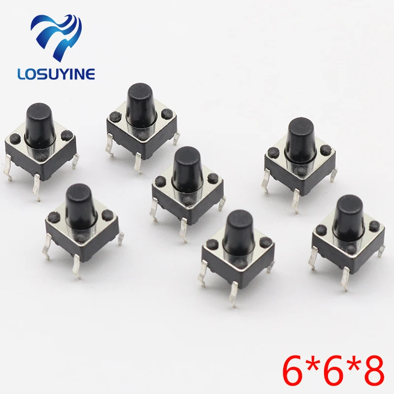 50pcs/lot 6x6x8MM 4PIN G93 Tactile Tact Push Button Micro Switch Direct Self-Reset DIP Top Copper Free Shipping
50pcs/lot 6x6x8MM 4PIN G93 Tactile Tact Push Button Micro Switch Direct Self-Reset DIP Top Copper Free Shipping