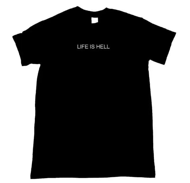 Женская хлопковая футболка life is hell с принтом, Повседневная забавная футболка для женщин, хипстерская футболка, Прямая поставка
Женская хлопковая футболка life is hell с принтом, Повседневная забавная футболка для женщин, хипстерская футболка, Прямая поставка
