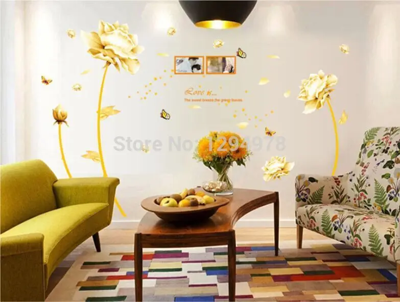 Golden Time Riches and Honour Flowers Chinese Style DIY Wall Stickers Living Room TV/Sofa Background Mural Decal AY9188
Golden Time Riches and Honour Flowers Chinese Style DIY Wall Stickers Living Room TV/Sofa Background Mural Decal AY9188