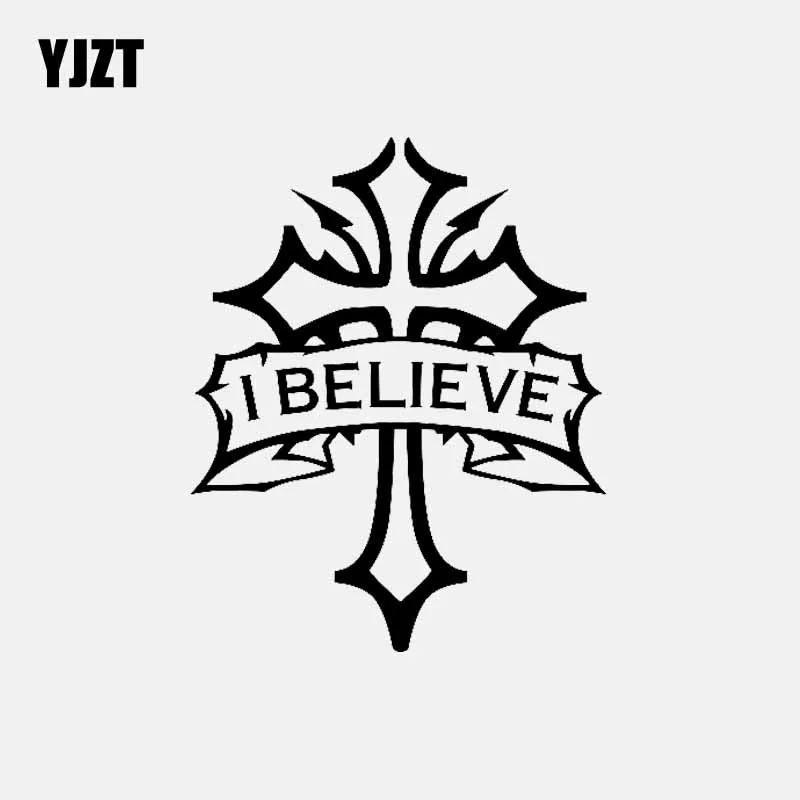 YJZT 12.8CM*15.7CM Vinyl Decal Car Sticker Religious Christian Cross I BELIEVE Black/Silver C3-1328
YJZT 12.8CM*15.7CM Vinyl Decal Car Sticker Religious Christian Cross I BELIEVE Black/Silver C3-1328