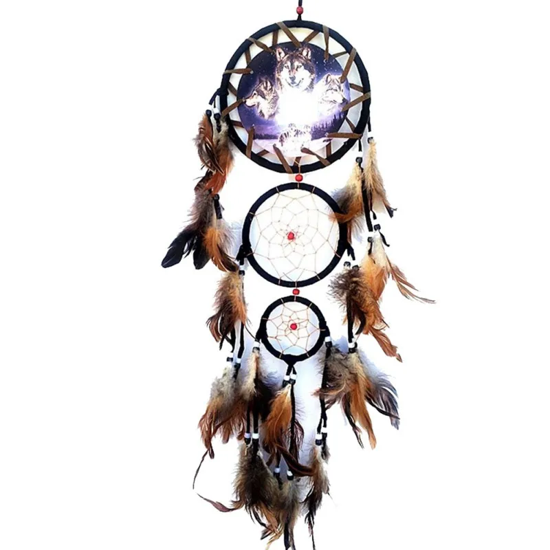 Fashion Design Indian Wolf Dream Catcher With Feather Wall Hanging Decor Room Craft Ornament Dreamcatcher Christmas Gifts
Fashion Design Indian Wolf Dream Catcher With Feather Wall Hanging Decor Room Craft Ornament Dreamcatcher Christmas Gifts
