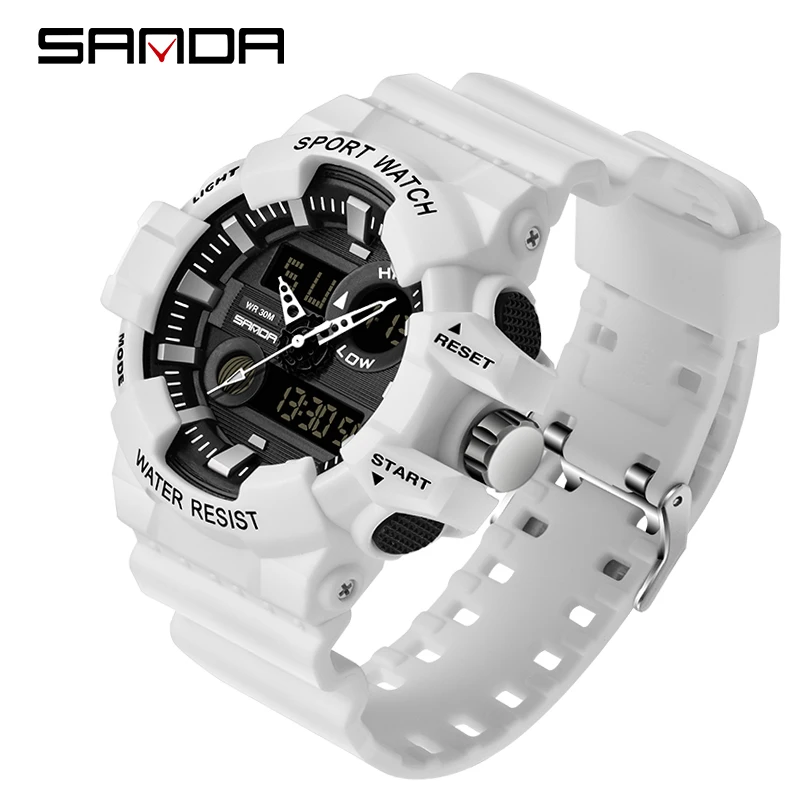 Мужские спортивные часы SANDA брендовые Роскошные Кварцевые в стиле милитари