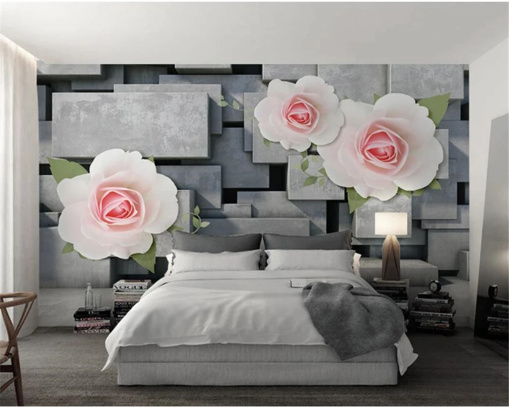 Beibehang Customize any size 3D wallpaper cement 3d 3d wall rose flower large home interior wallpaper papel de parede para quart
Beibehang Customize any size 3D wallpaper cement 3d 3d wall rose flower large home interior wallpaper papel de parede para quart