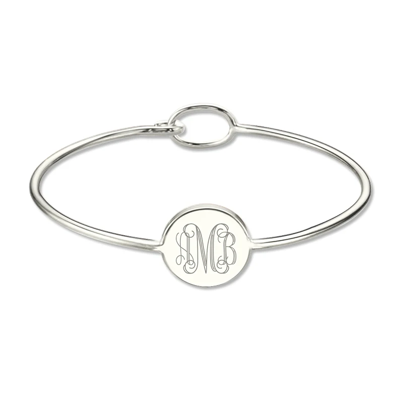 AILIN Engravable Monogram Bangle Bracelet in Silver Personalized Round Monogram Initial Bracelet Birthday Gift
AILIN Engravable Monogram Bangle Bracelet in Silver Personalized Round Monogram Initial Bracelet Birthday Gift