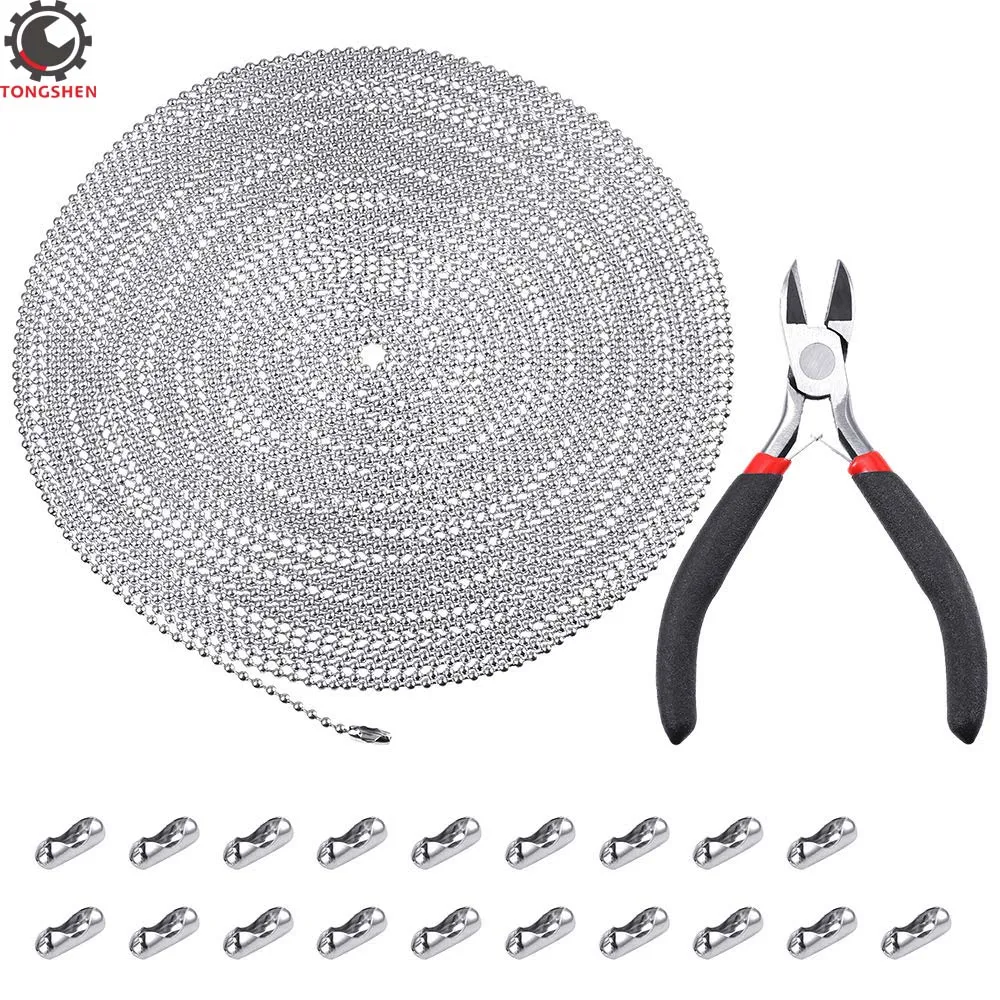 2.4mm Stainless Steel Ball Bead Chain 5m Ball Chain Necklace Bead with Matching Connector Metal Ball Chains For Diy Jewelry Acc
2.4mm Stainless Steel Ball Bead Chain 5m Ball Chain Necklace Bead with Matching Connector Metal Ball Chains For Diy Jewelry Acc