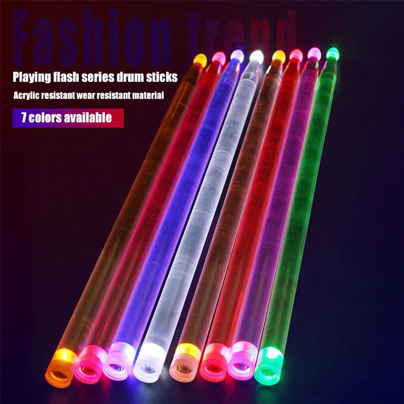 1 pair 5A Acrylic Drum Stick Noctilucent Glow in The Dark Stage Performance Durable Portable Luminous Drumsticks High-quality
1 pair 5A Acrylic Drum Stick Noctilucent Glow in The Dark Stage Performance Durable Portable Luminous Drumsticks High-quality