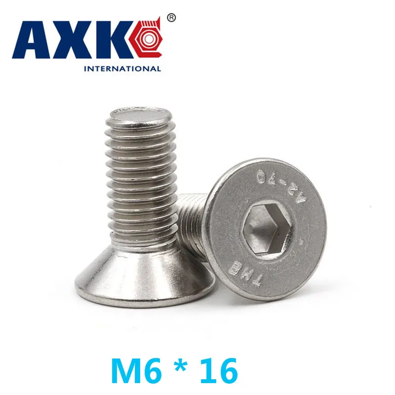 Fastener Round Bolt Axk 15pcs M6 * 16 Authentic 304 Stainless Steel Countersunk Head Hex / Flat Allen Screws Inside
Fastener Round Bolt Axk 15pcs M6 * 16 Authentic 304 Stainless Steel Countersunk Head Hex / Flat Allen Screws Inside