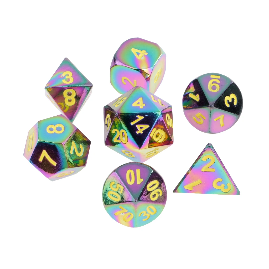 Fashion Waisted Dice Cup Shaker + 7 Set Rainbow Zinc Alloy Multi-sided Dice Contains D20 D12 D10 D8 D6 D4 Dices
Fashion Waisted Dice Cup Shaker + 7 Set Rainbow Zinc Alloy Multi-sided Dice Contains D20 D12 D10 D8 D6 D4 Dices